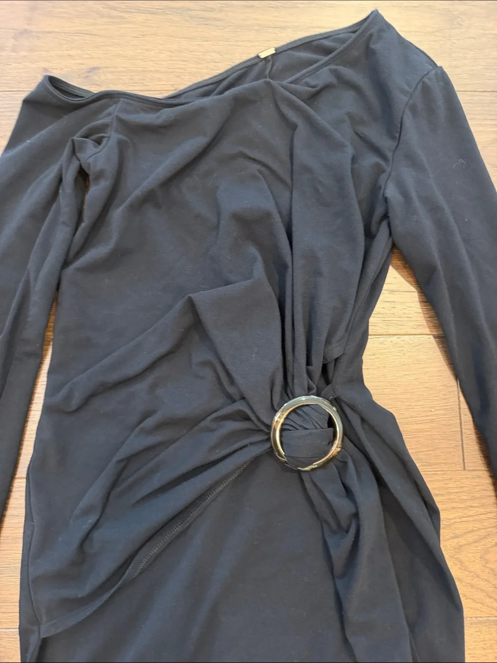 Free People Frankie Off Shoulder Mini Long Sleeve Dress Black Small? - C61-041